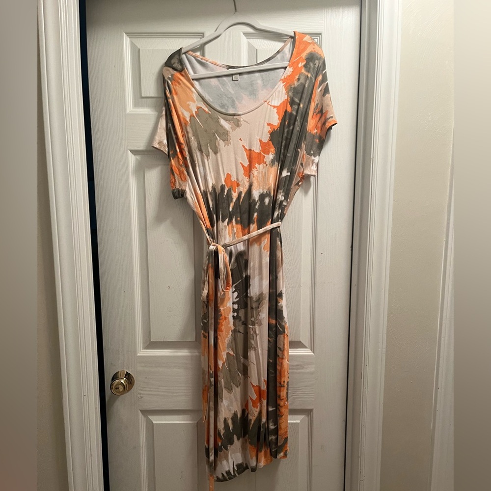 Cato Plus Knit Tie-Dye Dress